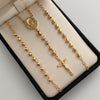 Rosario Virgen Milagrosa Casting Oro amarillo 18k 12,45 Gr / 4 mm / 60 Cm Broche 0,40