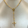 Rosario diamantado cristo especial Tres oros 11,20 Gr / 4 mm / 60 Cm Broche 0,60