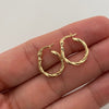 Candonga entorchada  Oro amarillo 18k 0,95 Gr / 1,5 Cm