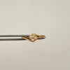Anillo Trebol Blanco Oro amarillo 18k / Talla 8 / 1,1 Gr / 1,3 mm