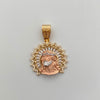 Dije Rostro Caasting Tres oros 18k 7,95 Gr / 26,1 mm / 3,5 Cm
