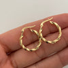 Candonga entorchada Oro amarillo 18k 1,7 Gr / 2 Cm