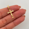 Dije Cruz Cristo Casting Oro amarillo 18k 1,3 Gr / 14,2 mm / 2,7 Cm
