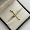 Dije cruz lisa Oro amarillo 18k 0,85 Gr / 16 mm / 3,5 Cm