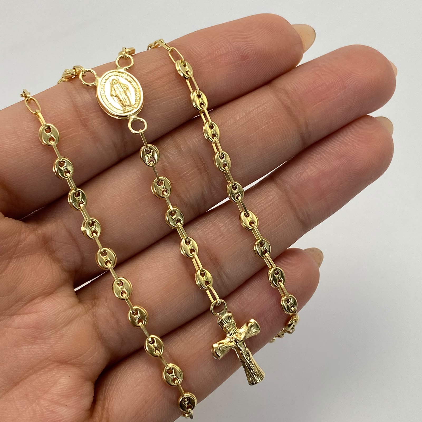 Rosario baby gc liso Oro amarillo 7,50 Gr / 2,5 mm / 60 Cm Broche 0,40