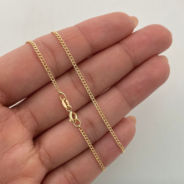 Cadena It mini cubana Oro amarillo 18k 2 Gr / 1,5 mm / 60 Cm