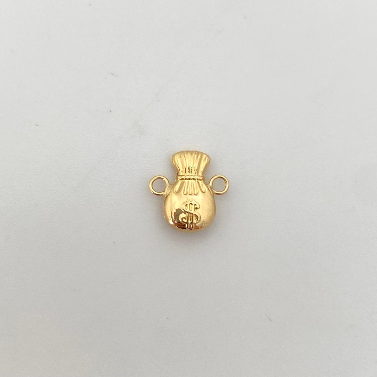 Herraje bolsa de dinero Oro amarillo 18k 0,55 Gr / 1,2 Cm