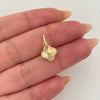 Dije trebol fondo diamantado Oro amarillo 18k 0,85 Gr / 1,5 Cm