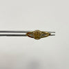 Anillo Corona rx circones blancos Oro amarillo 18k / Talla 8 / 2,45 Gr / 1,4 mm