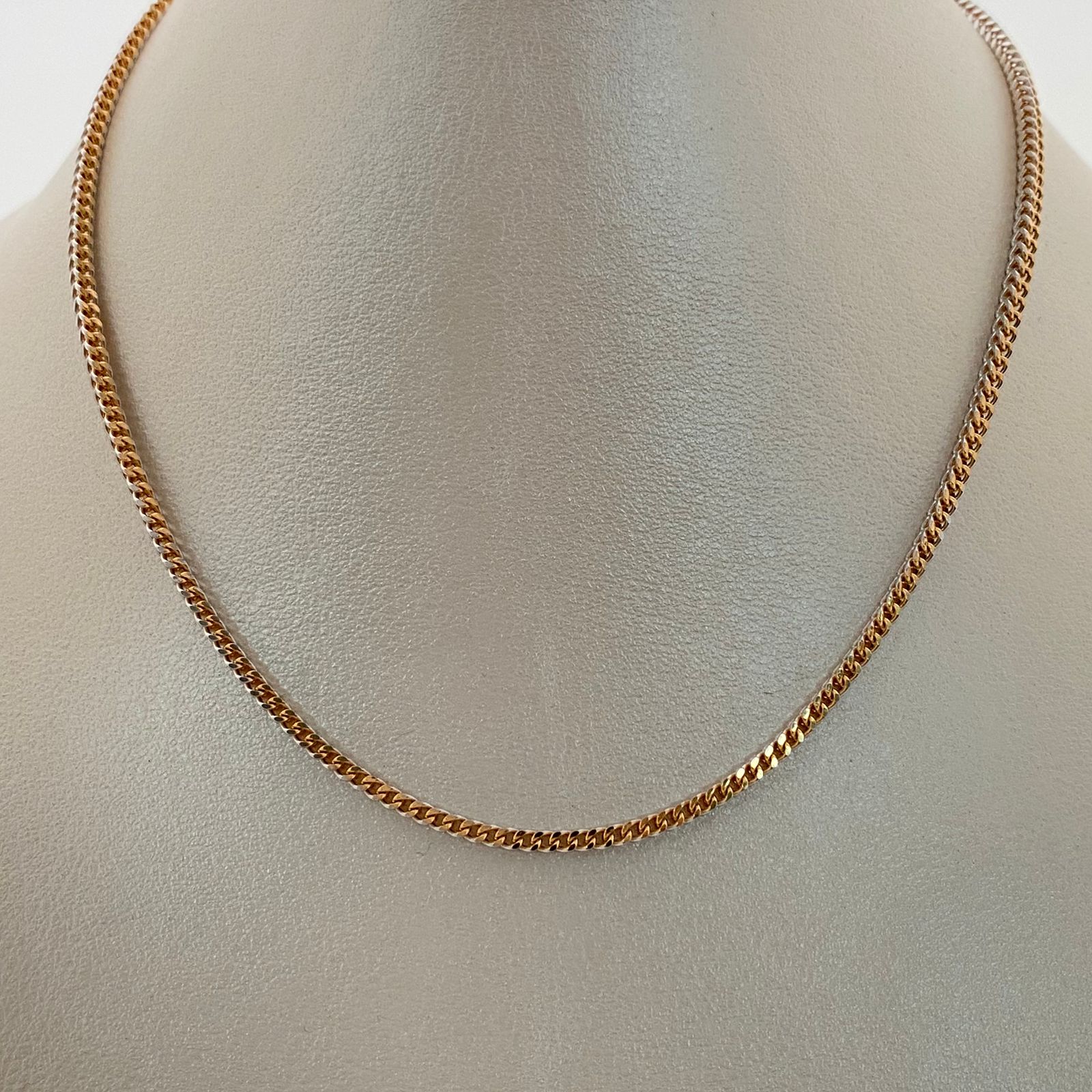 Cadena It Franco Oro blanco y Oro rosa 18k +1 / 8,6 Gr / 2,3 mm / 60 Cm