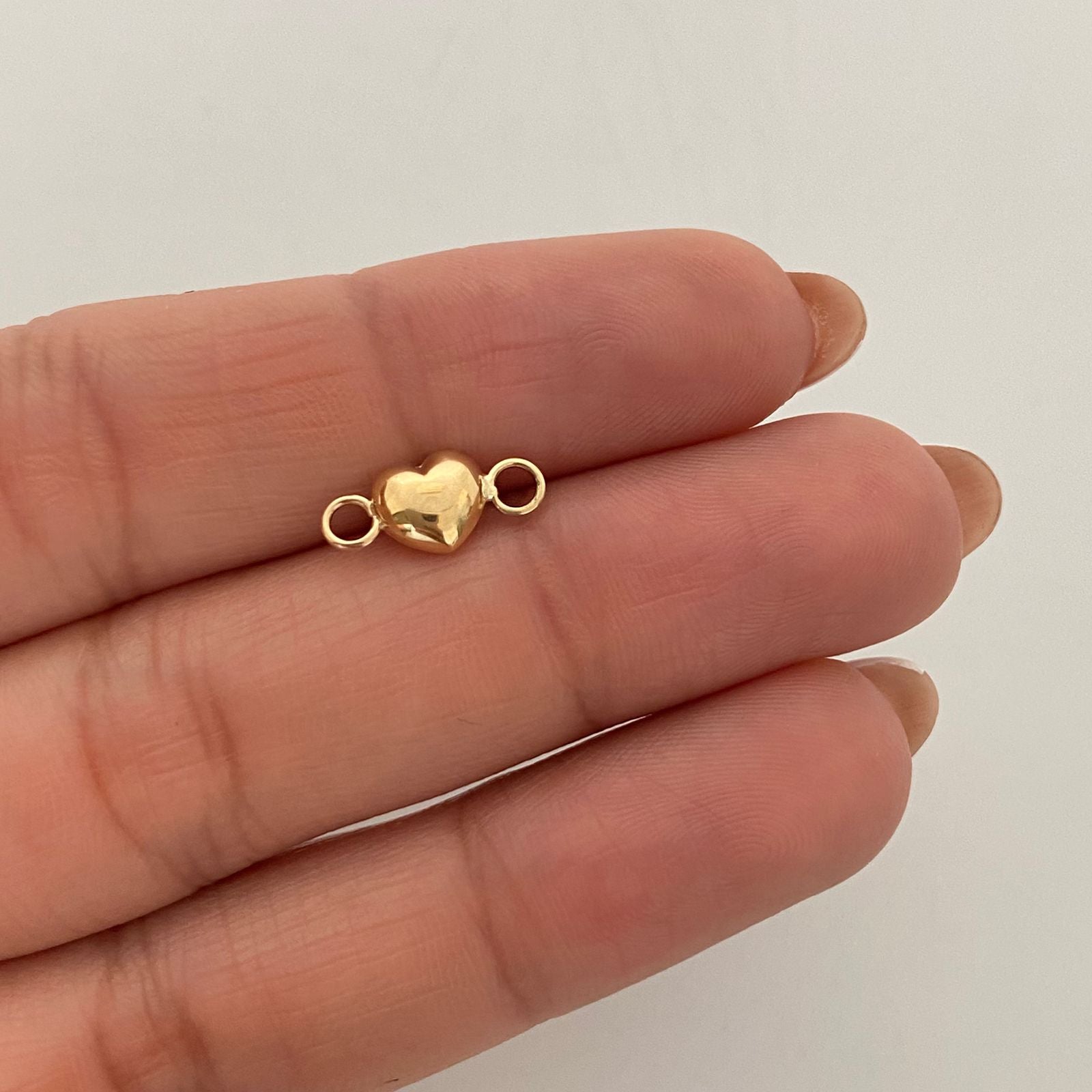 Herraje corazon inflado  Oro amarillo 18k 0,3 Gr / 0,5 Cm