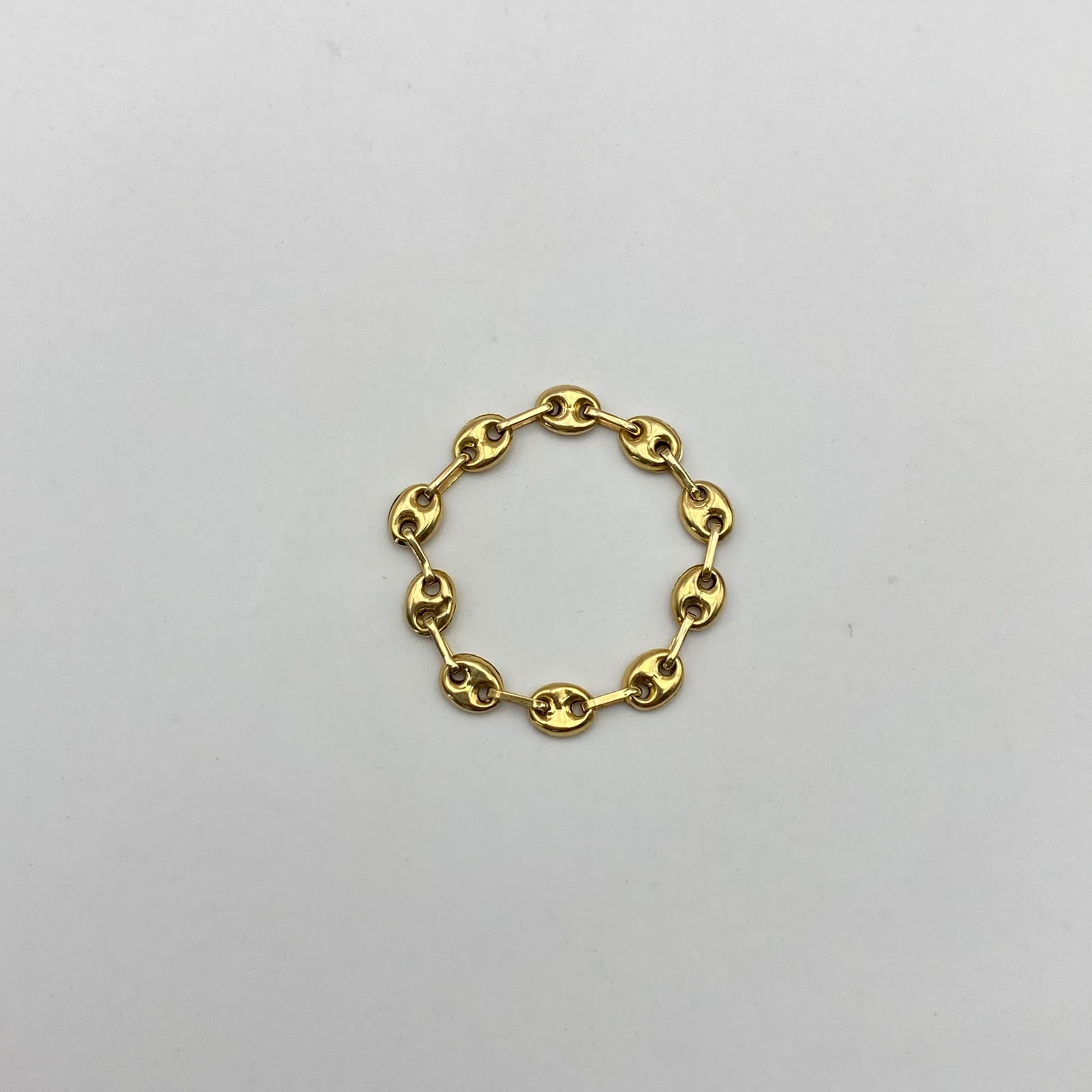 Anillo Baby Gc liso Oro amarillo 18k / Talla 8 / 0,55 Gr / 3,4 mm