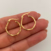 Candonga Entorchada Oro amarillo 18k 1,1 Gr / 2 Cm