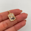 Dije Placa San Miguel Casting Oro amarillo 18k 2,4 Gr / 11,3 mm / 2,3 Cm