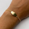 Pulso bebé aro seguido placa nube Oro amarillo 1,50 Gr / 14,5 Cm  Broche 0,15
