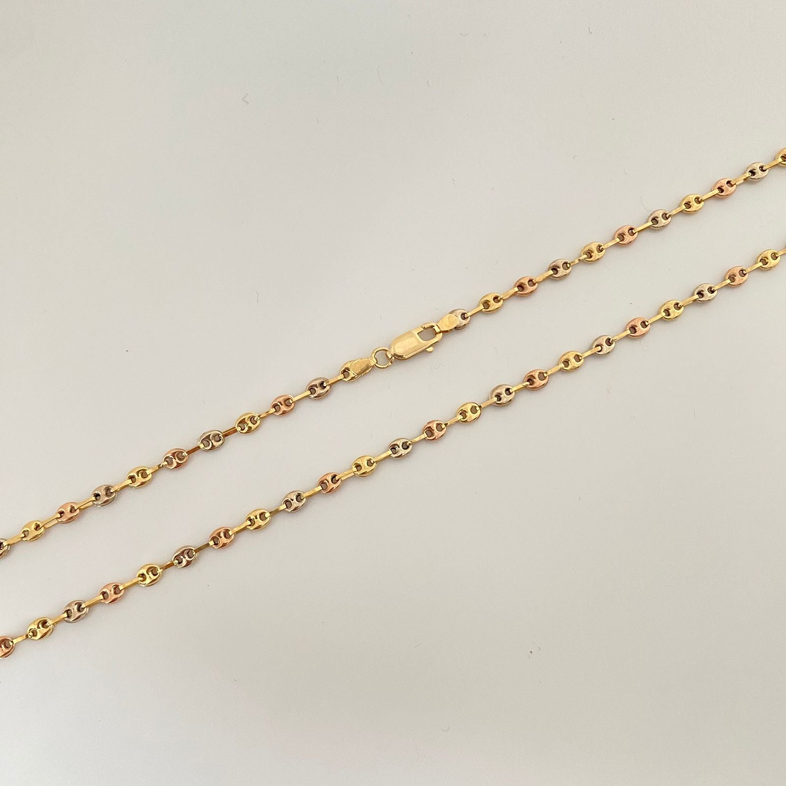 Cadena baby gc Tres oros 18k 5,10 Gr / 3,4 mm / 50 Cm Broche 0,40
