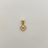Dije Trebol Diamantado Oro amarillo 18k 0,55 Gr / 9,3 mm / 1,6 Cm