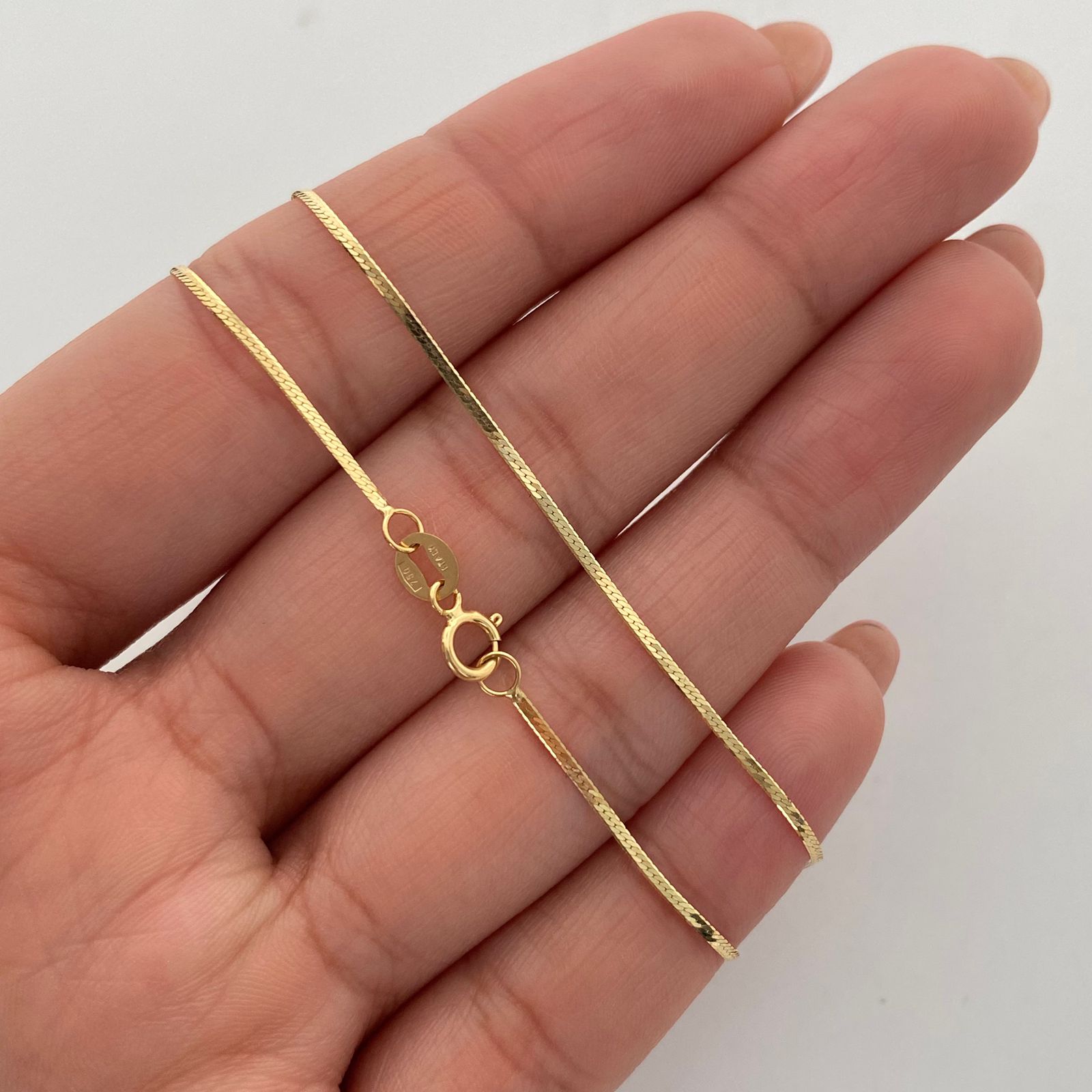Cadena It Mini Espejo Oro amarillo 18k +2 / 1,1 Gr / 1 mm / 40 Cm