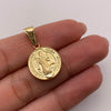 Dije San benito Oro amarillo 18k 1,21 Gr / 16,1 mm / 2,6 Cm