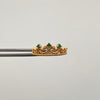 Anillo 15 Circon Verde Oro amarillo 18k / Talla 6 1/4 / 2,4 Gr