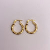 Candonga Entorchada Oro amarillo 18k 1,32 Gr / 1,6 Cm