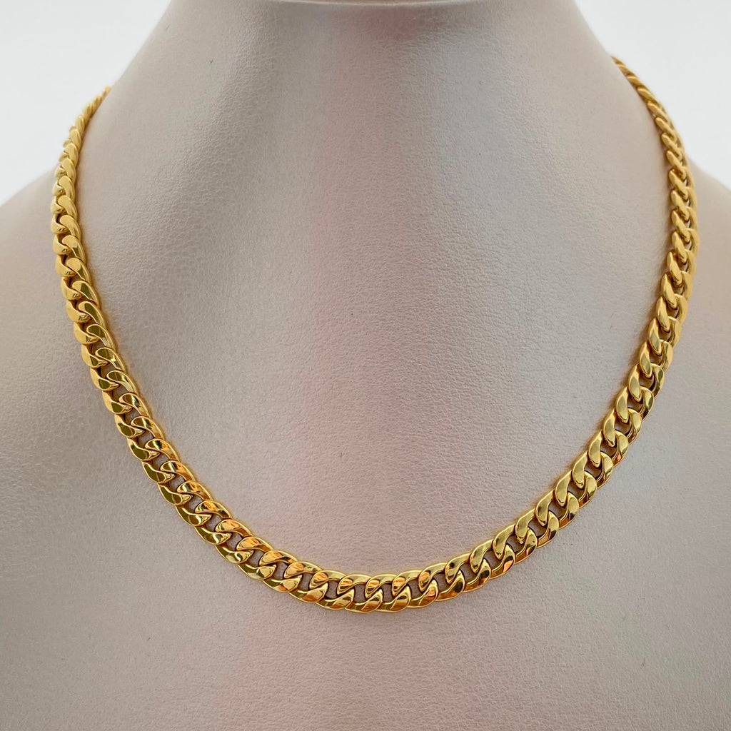 Cadena It Cubana Inflada Oro amarillo 18k +1 / 11,1 Gr / 5,7 mm / 60 Cm