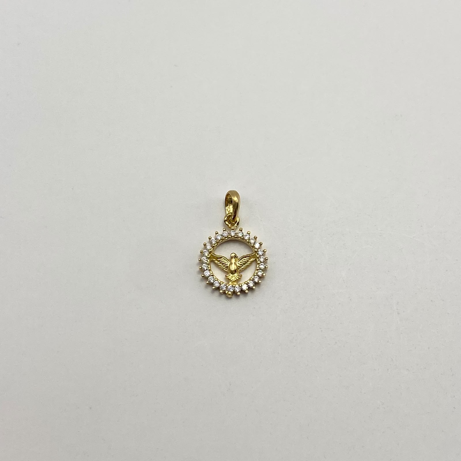 Dije Espiritu santo circones Oro amarillo 18k 0,8 Gr / 10 mm / 1,5 Cm