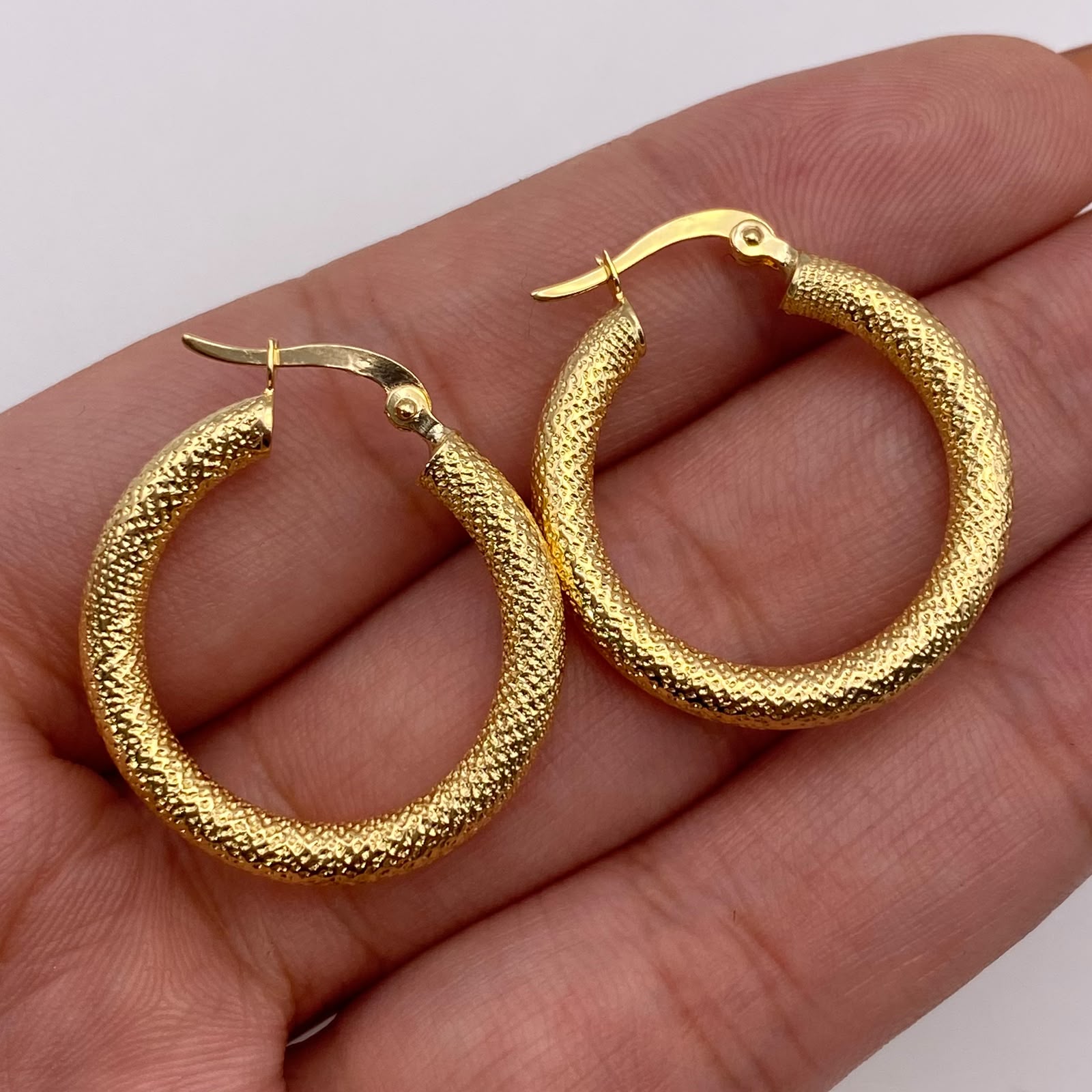 Candonga Mate diamantada Oro amarillo 18k 3,03 Gr / 2,5 Cm