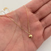 Cadena It set con dije de corazon inflado  Oro amarillo 18k 1,5 Gr / 1,1 mm / 45 Cm