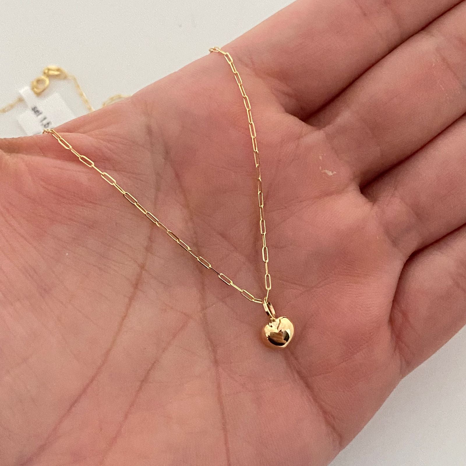 Cadena It set con corazon inflado  Oro amarillo 18k 1,45 Gr / 1,1 mm / 45 Cm