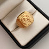 Anillo Troquel Herradura Oro amarillo 18k / Talla 9 1/2 / 3,65 Gr / 5,7 mm