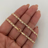 Cadena It plana  Tres oros 18k +1 / 7,2 Gr / 2,4 mm / 60 Cm