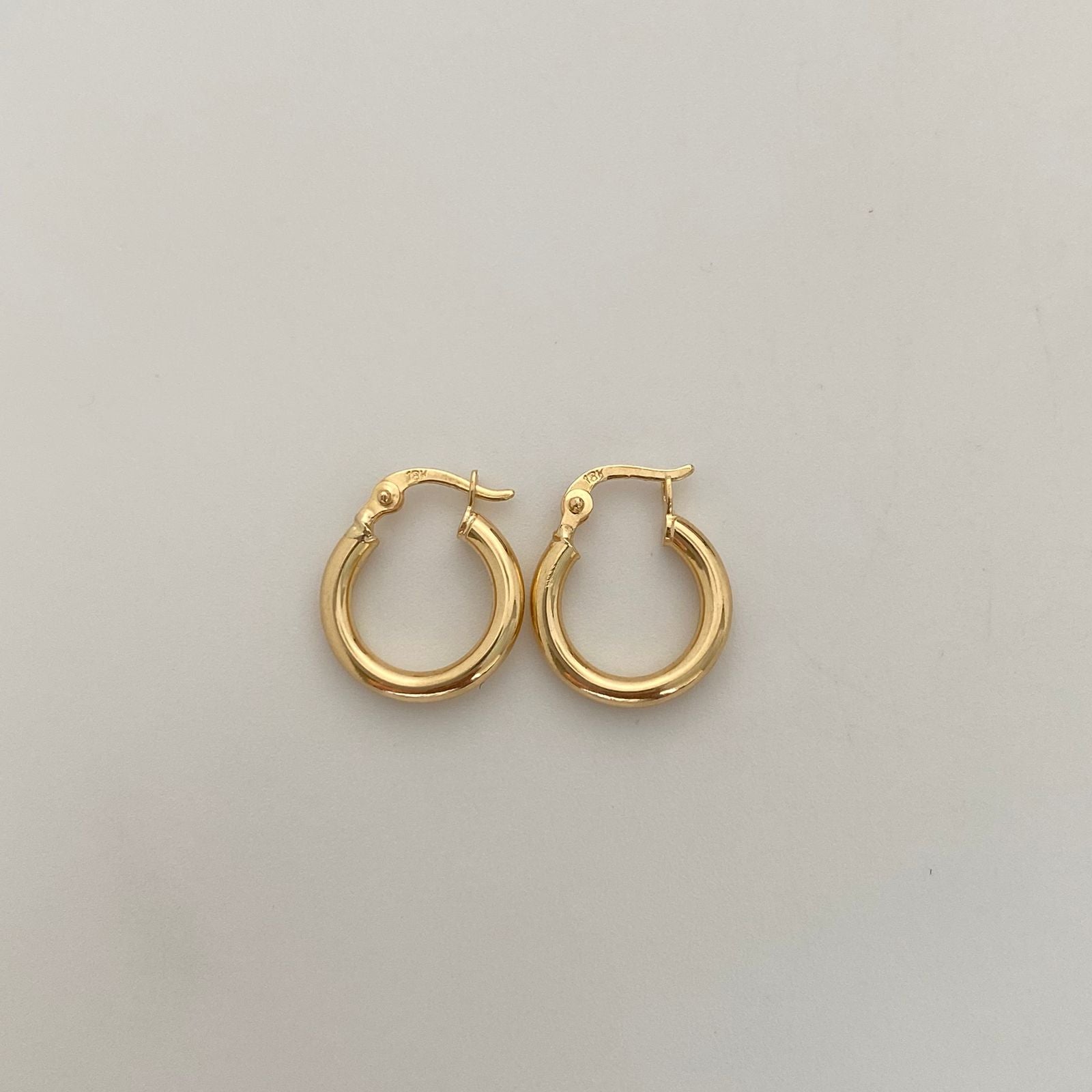 Candonga Lisa Oro amarillo 18k 1,2 Gr / 1,5 Cm