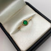 Anillo Solitario verdw Oro amarillo 18k / Talla 8 / 1,95 Gr / 1,3 mm