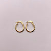 Candonga lisa Oro amarillo 18k 0,75 Gr / 1,5 Cm