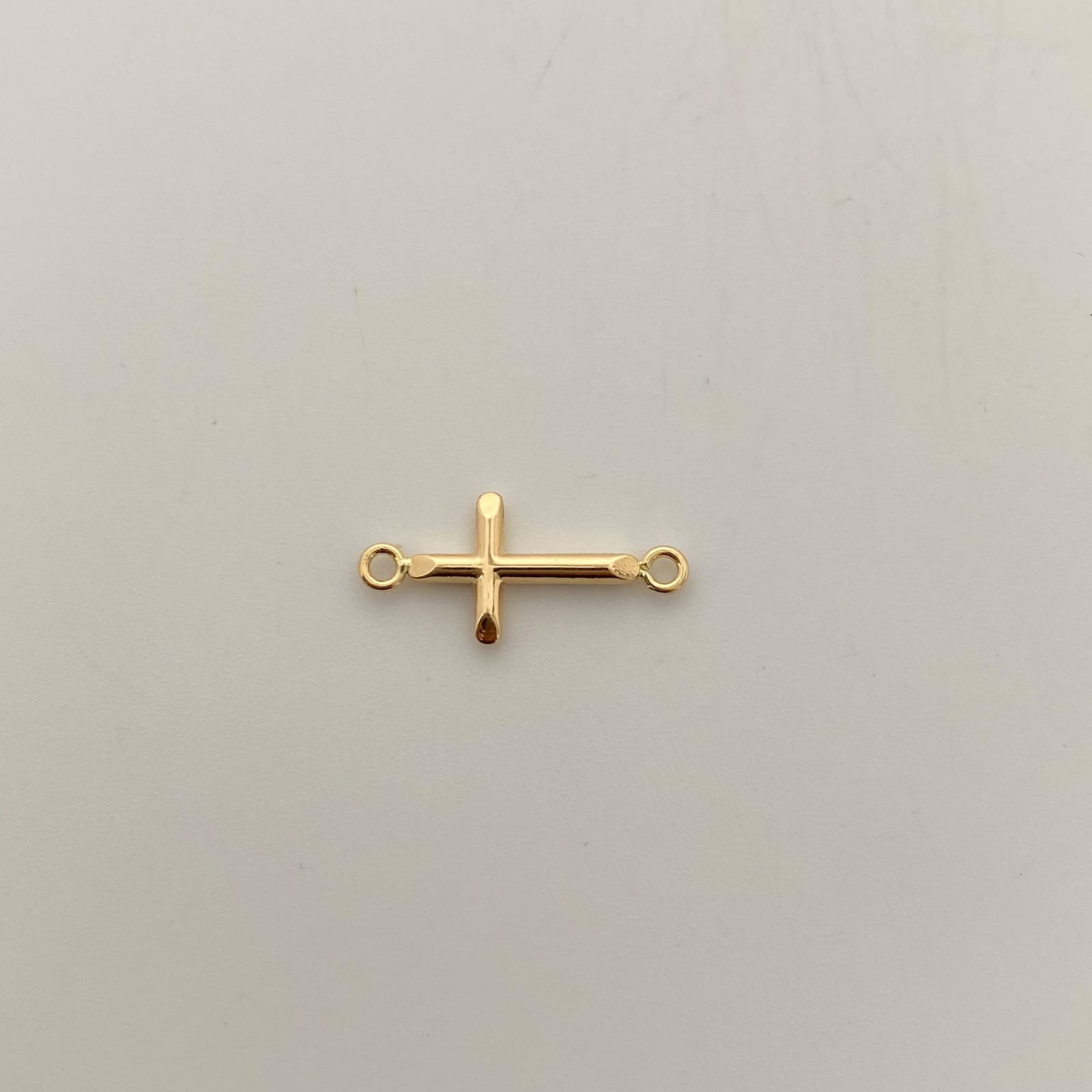 Herraje Cruz Tubular Oro amarillo 18k 0,4 Gr / 2,2 Cm