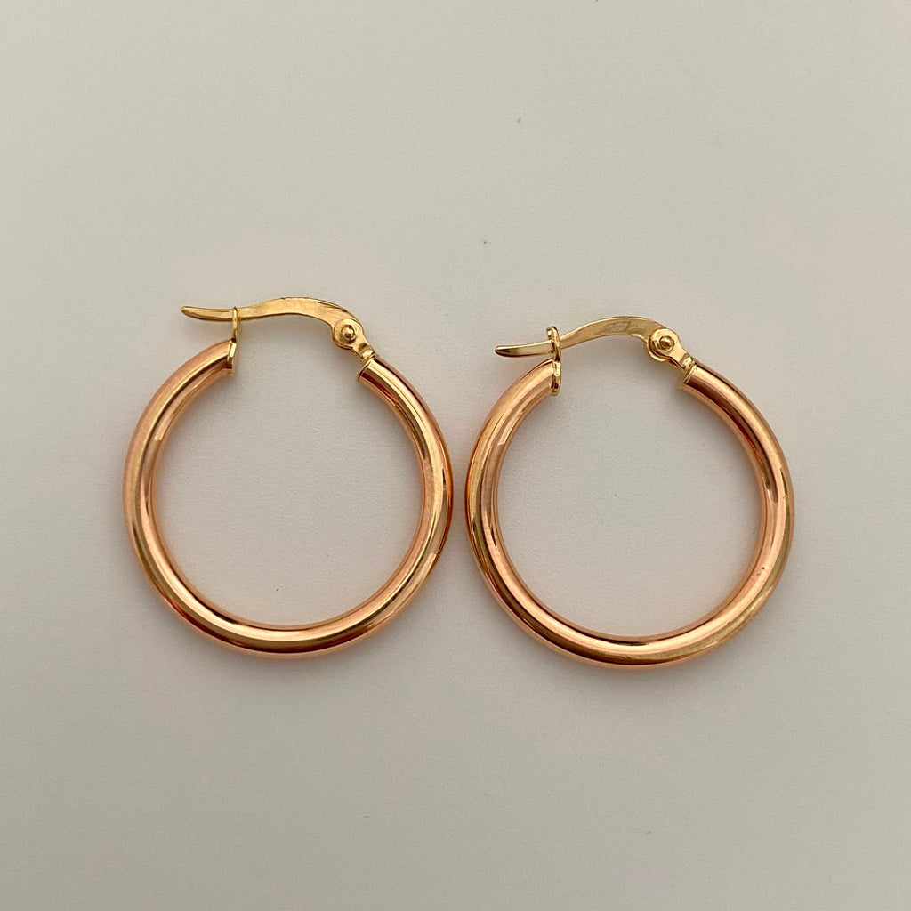 Candonga Lisas Oro rosa 18k 1,75 Gr / 2,5 Cm