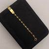 Pulso bebé gc placa rectangulo Oro amarillo 18k 1,80 Gr / 3,2 mm / 16,5 Cm Broche 0,20