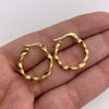 Candonga Entorchada Oro amarillo 18k 1,34 Gr / 2 Cm