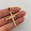 Dije Cruz clavos casting blanco Oro amarillo 18k 4,2 Gr / 27,6 mm / 4,7 Cm