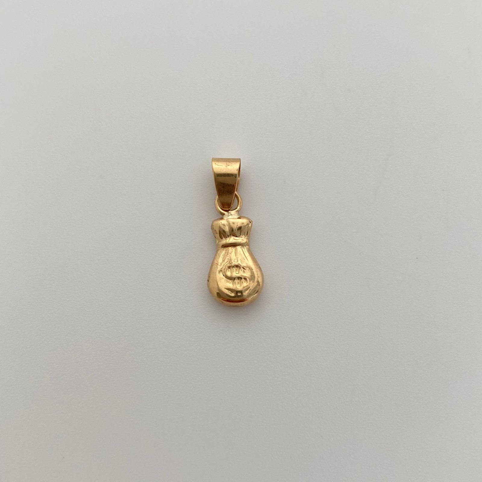 Dije Bolsa de valores Oro amarillo 18k 0,55 Gr / 6,8 mm / 2 Cm