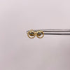 Topos Circulo tres circones blancos Oro amarillo 18k 0,7 Gr / 6,7 mm