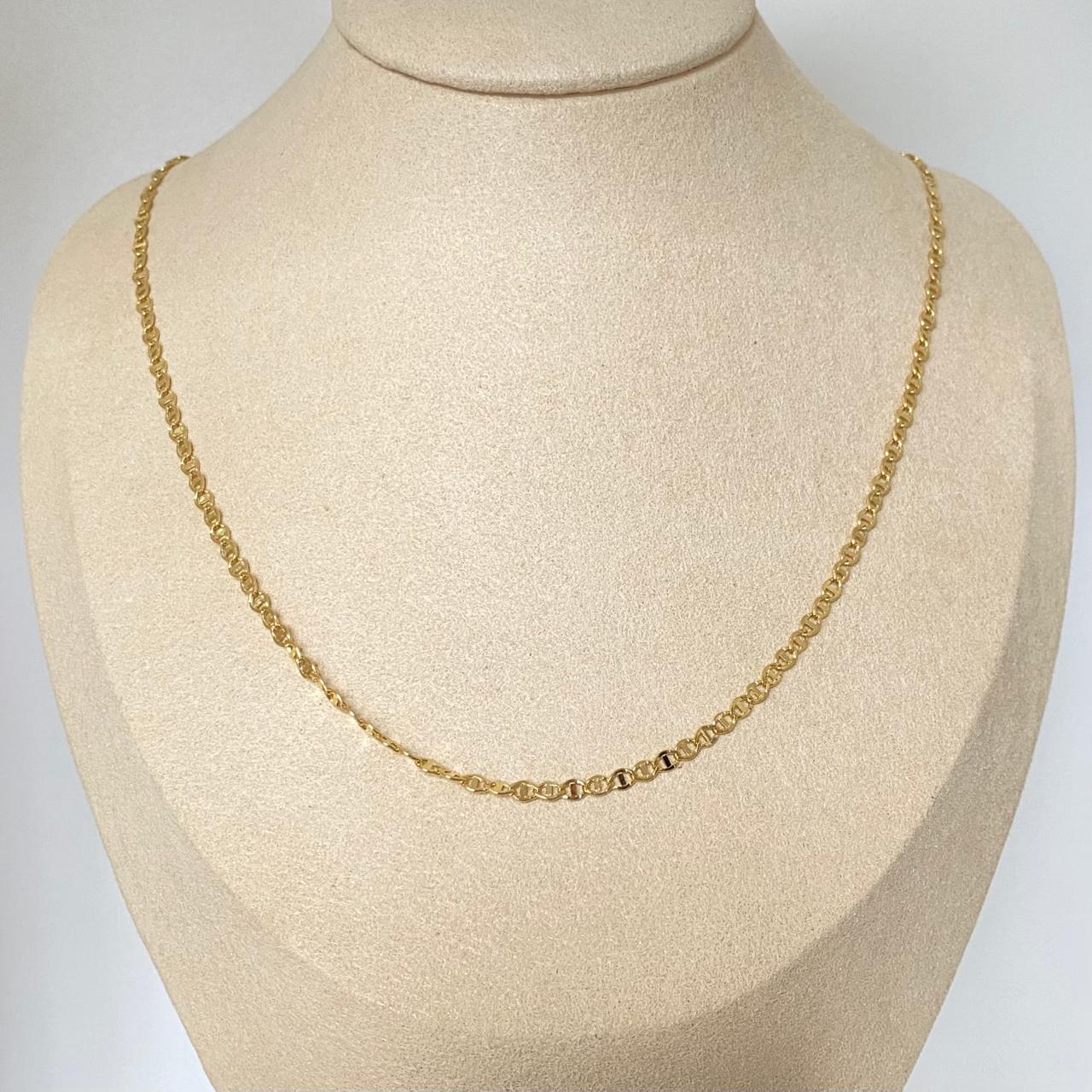 Cadena It plana rombos Oro amarillo 18k ,325 Gr / 2,5 mm / 60 Cm