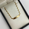 Pulso bebé placa Oro amarillo 18k 1,90 Gr / 3,4 mm / 14,5 Cm Broche 0,40