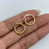 Candonga It diamantada  Oro amarillo 18k 1 Gr / 1,5 Cm