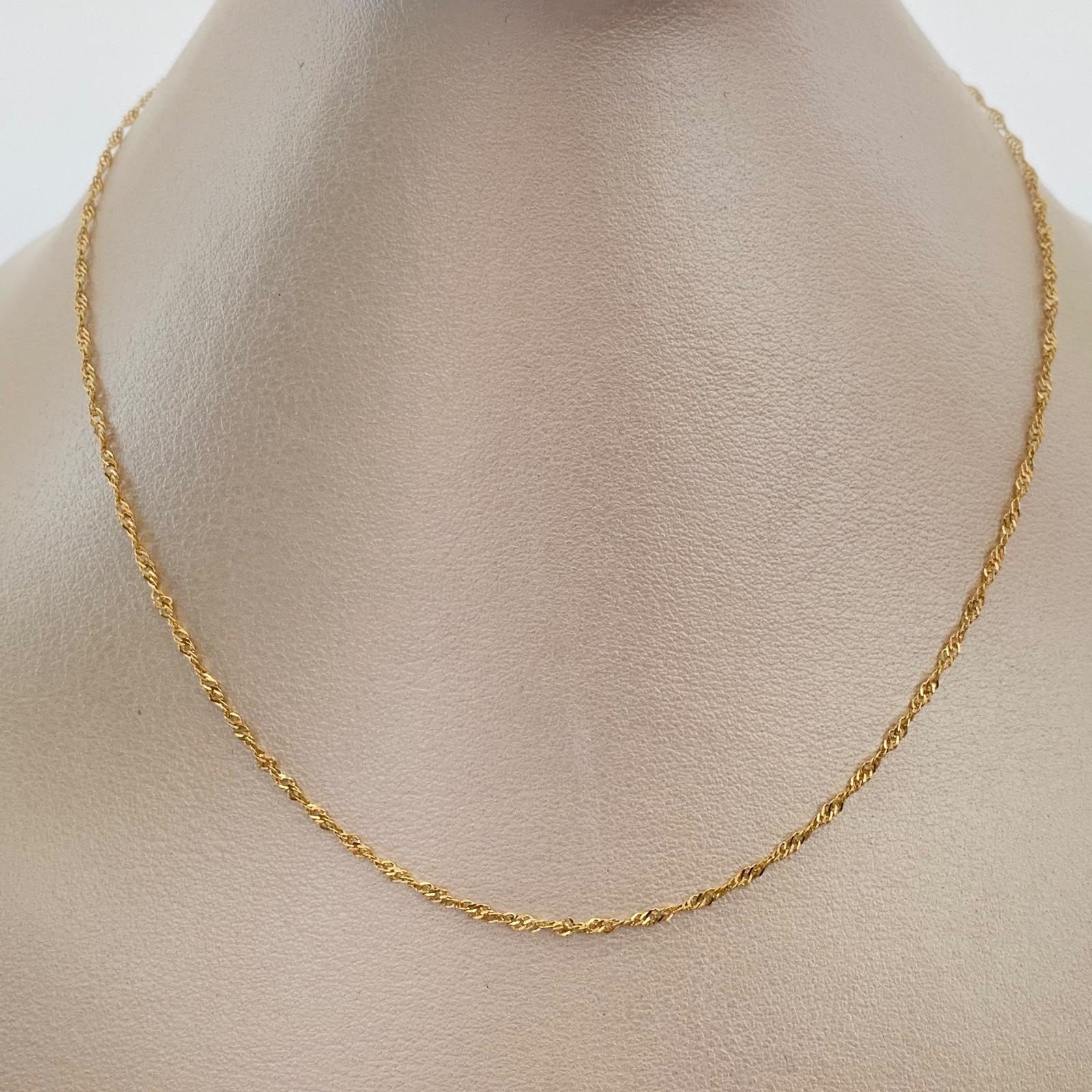 Cadena It Singapur Oro amarillo 18k +1 / 1,9 Gr / 1,4 mm / 50 Cm