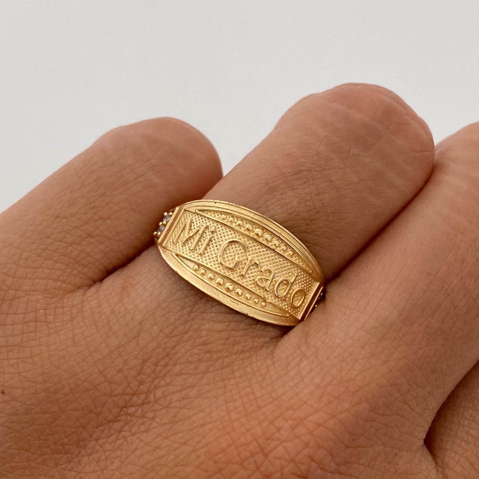 Anillo Mi grado Oro amarillo 18k / Talla 9 / 2,1 Gr / 3,5 mm