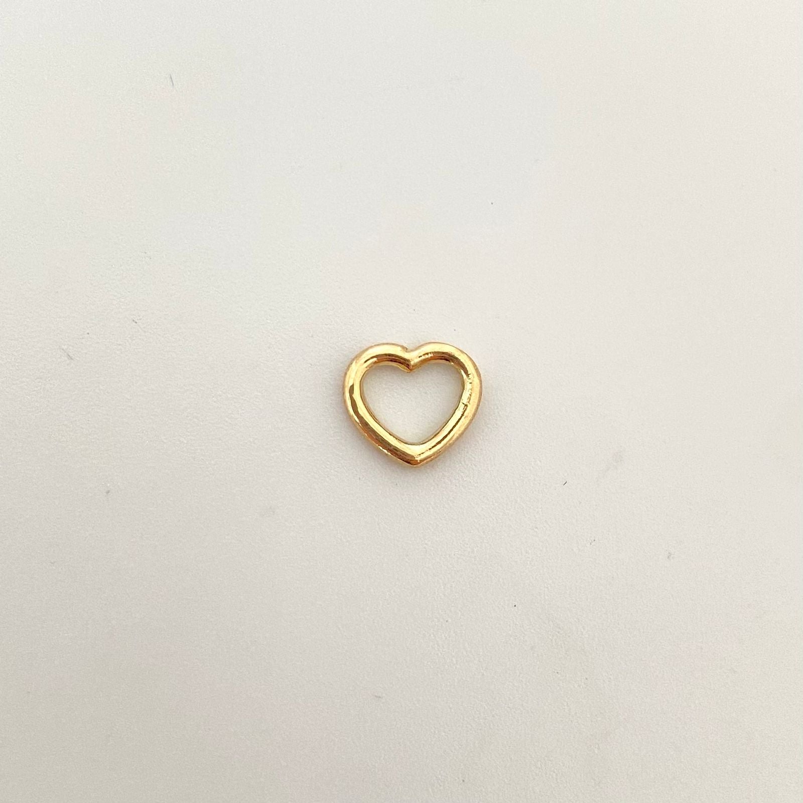 Herraje silueta corazon Oro amarillo 18k 0,35 Gr / 1,0 Cm