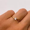 Anillo Solitario Oro amarillo 18k / Talla 8 / 1,15 Gr / 1,8 mm