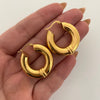 Candonga lisa  Oro amarillo 18k 6,45 Gr / 2,7 Cm